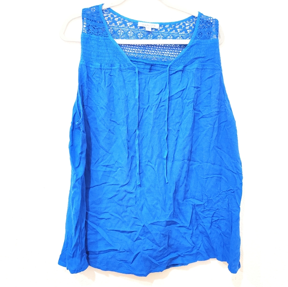 WAPI 3X Blue Sleeveless Blouse
